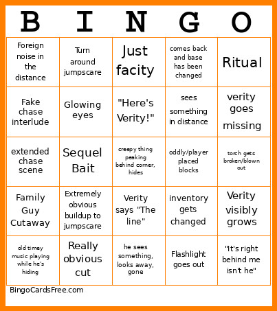 Bingity Bingo Card