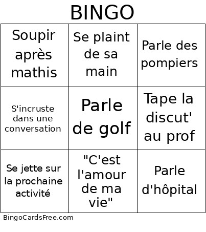 Bingju Bingo Card