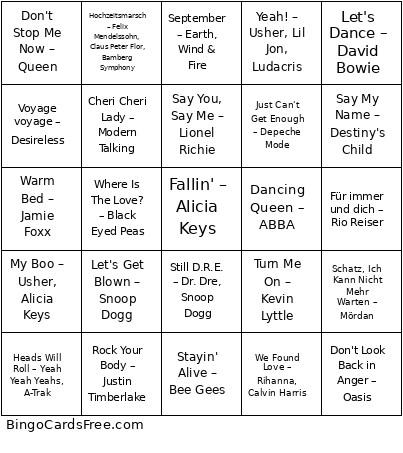 1 Bingo Card