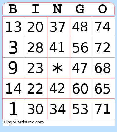 Bingo Card