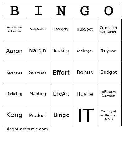 Bingo Card
