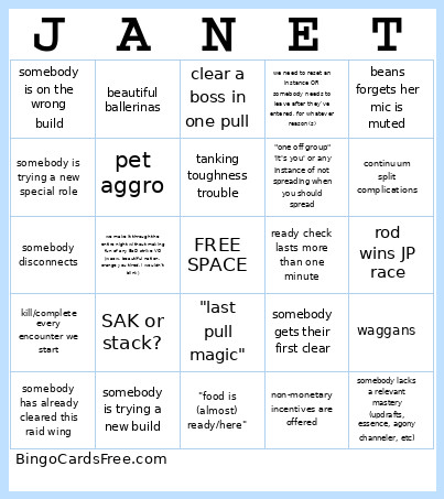 Bingo Card
