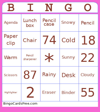 Bingo Card