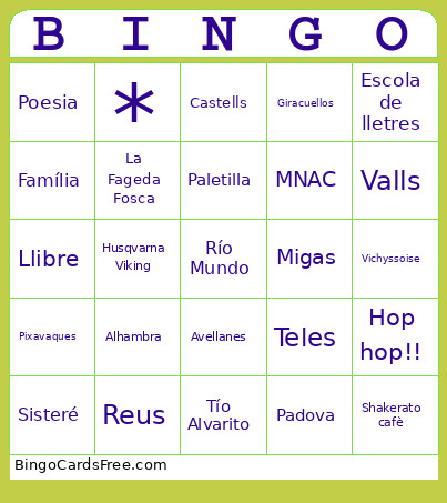 Bingo Card