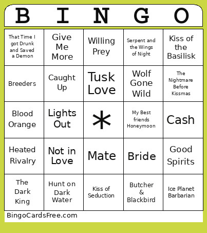 2 Bingo Card