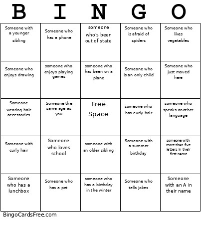 2 Bingo Card