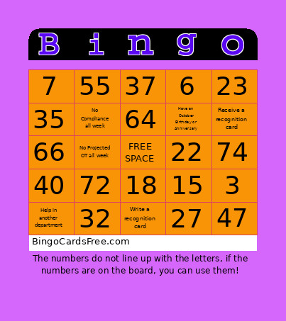 Bingo Card