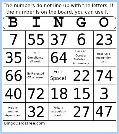 Bingo Card