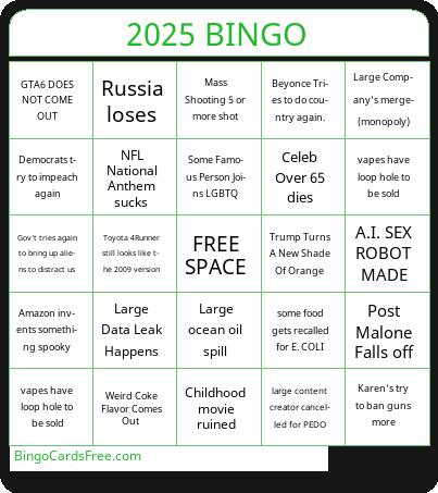 bingo 2025