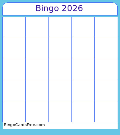 2026 Bingo Card 2