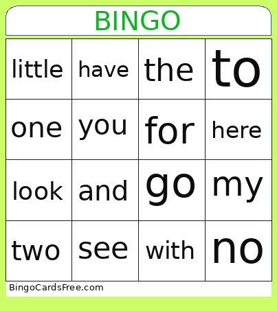 Bingo Card