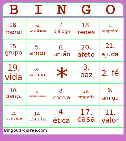 Bingo Card
