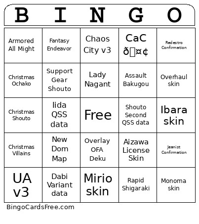 Bingo Card