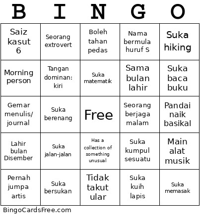 Bingo Card