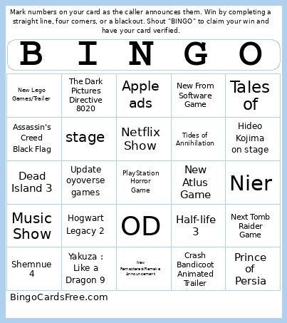 Bingo Card