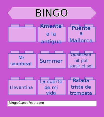28/12/2025 Bingo Card