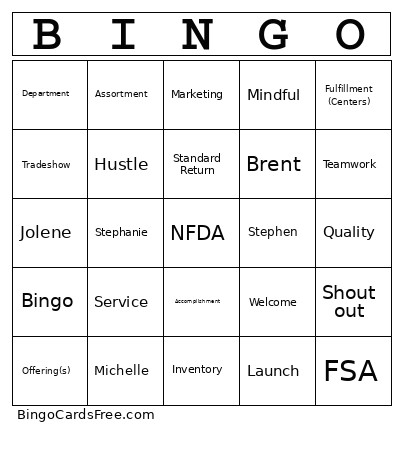 Bingo Card
