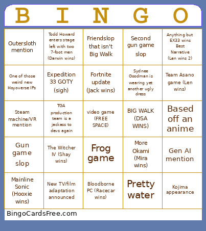 Bingo Card