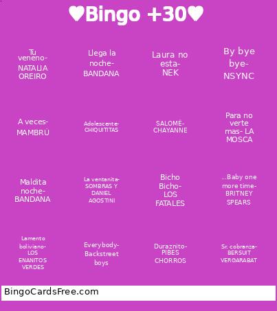 ♥Bingo +30♥