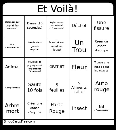 (30) Bingo Card