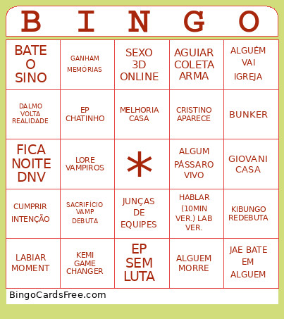 Bingo Card