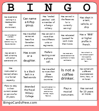 Bingo Card