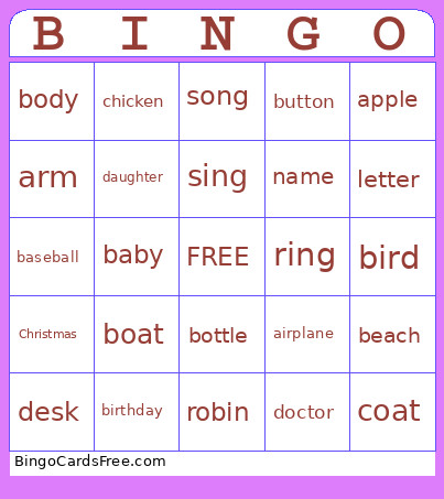 Bingo Card