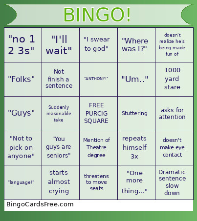! Bingo Card