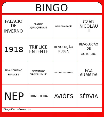 Bingo Card