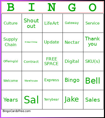 Bingo Card 2