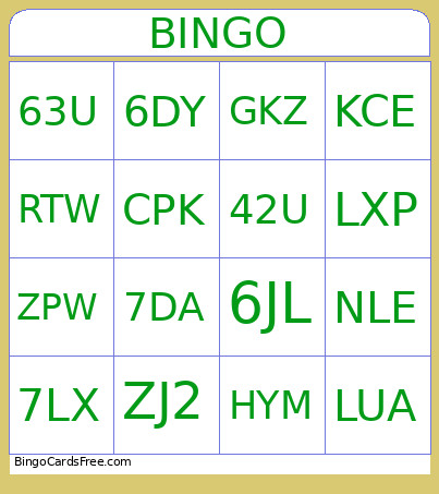 Bingo Card