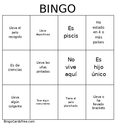 Bingo Card