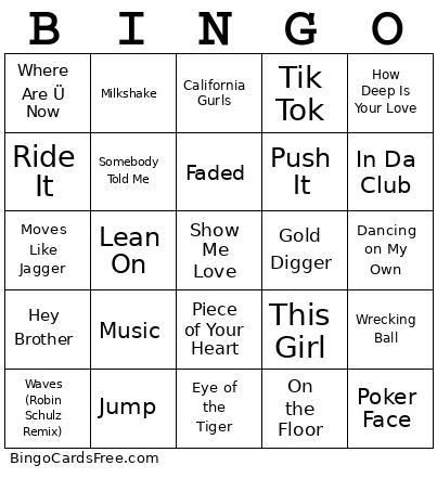 Bingo Card