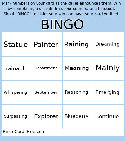 Bingo Card