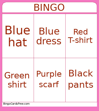 6 Bingo Card