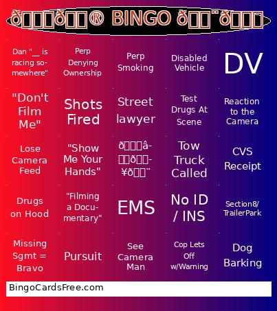 🚔👮 BINGO 🚨🚓