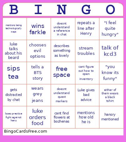 Bingo Card