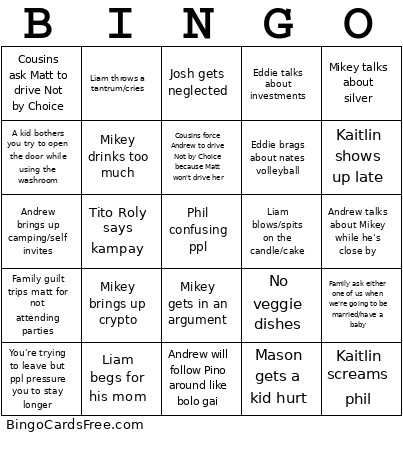 Bingo Card