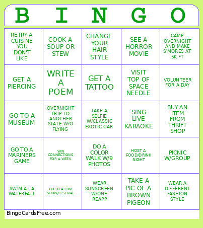 Bingo Card 2