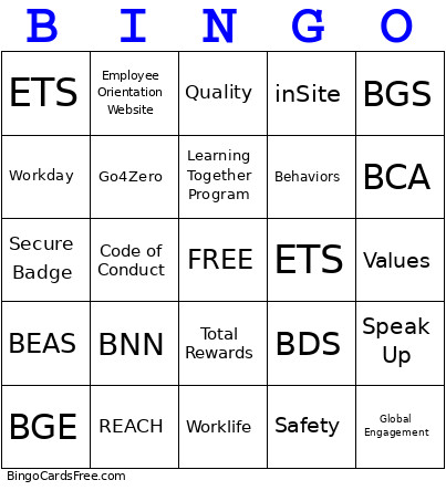 Bingo Card