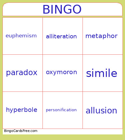 Bingo Card 2