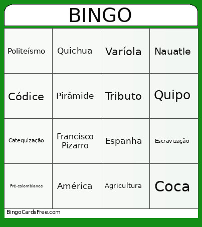 Bingo Card