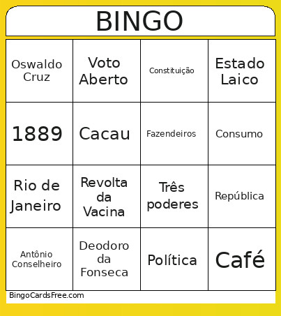 Bingo Card