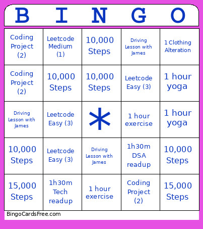Bingo Card 2