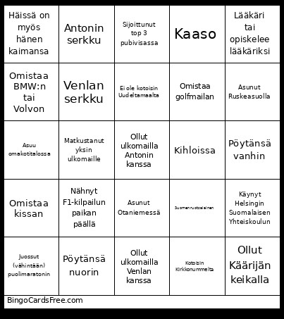 Bingo Card