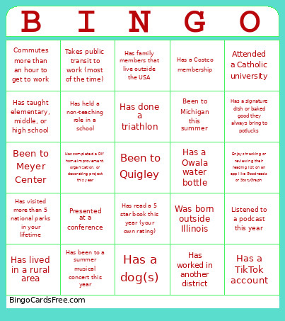 Bingo Card