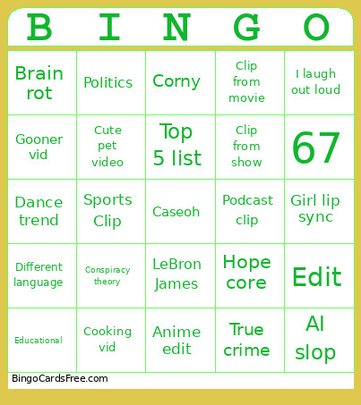 Bingo Card