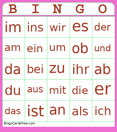 Bingo Card