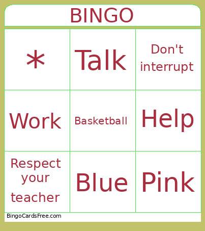 Bingo Card