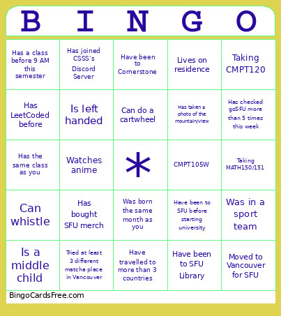 Bingo Card